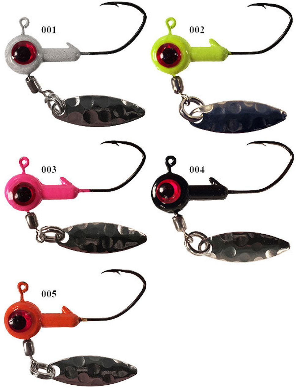 Jig Heads Kit Fishing Jig Head Hooks with Willow Blade Swimbait