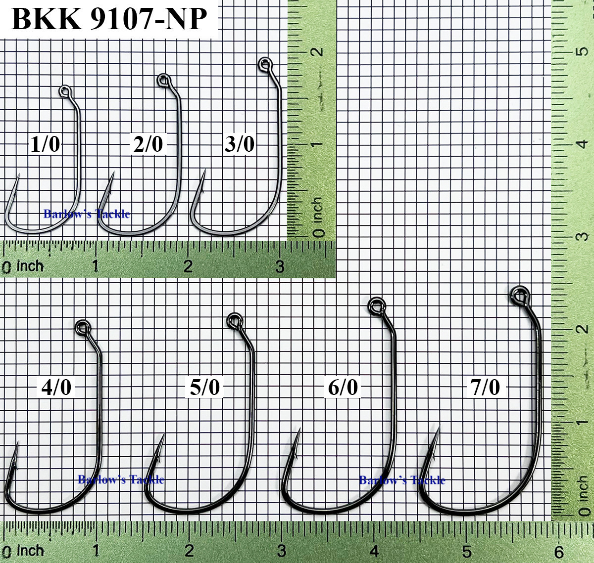 BKK 9107-NP Jig Hooks Sizes 1/0-7/0 - Barlow's Tackle