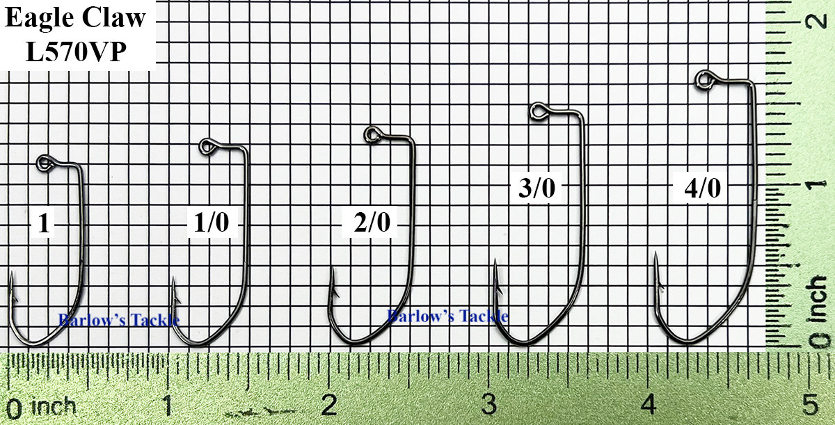 Eagle Claw L570VP Jig Hooks Sizes 14/0 Barlow's Tackle
