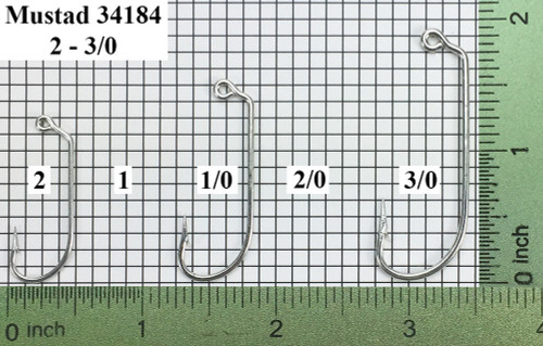Mustad O'Shaughnessy Jig Hooks 34184-DT – 50 Ami 8/0, Acciaio Inox, 60°, Per Pesca In Mare E Bass