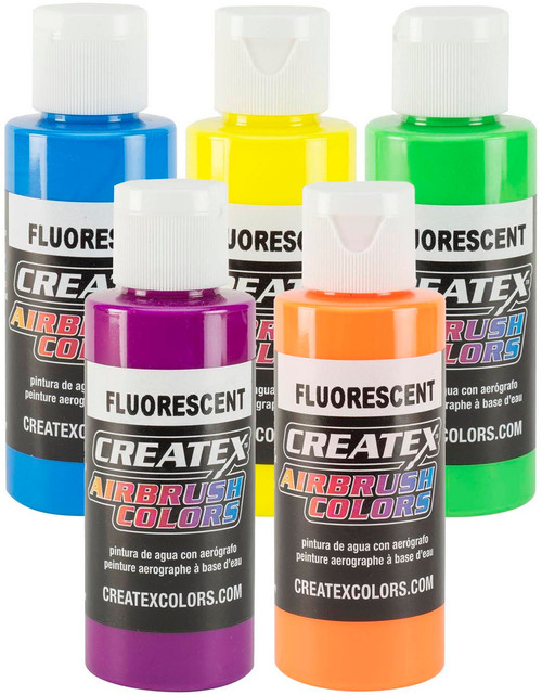 Createx Iridescent 8 Airbrush Paint Colors Set 2 Oz Bottles