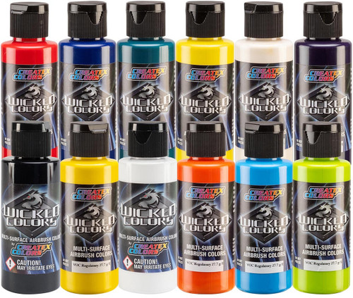 W135-02 Createx Wicked Colors Flair Paint Set 6 x 2oz