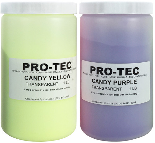 Pro-Tec Powder Paint Transparent Candy Colors 1Lb. Bottles - Barlow's Tackle