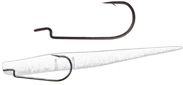 Owner 5101-111 Worm Hook With Cutting Point, Size 1/0, 90 Degree