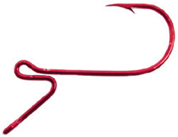 Tru Turn Worm 063 Red Baitholder Long Shank Fishing Hooks 25 pk