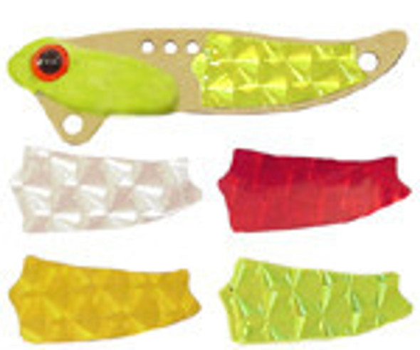 Fishing Lure Flash Tape, 2Pcs Holographic Adhesive Film Flash Fishing Lure  Sticker Tape Fish Accessories for Fishing Lure Making Metal Baits, Home