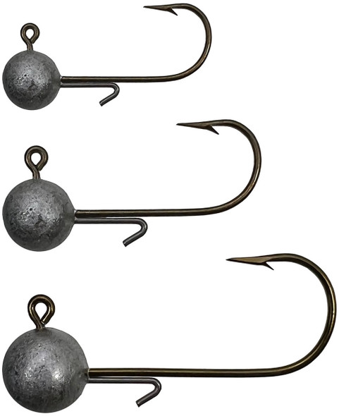 1/64 oz Jig Heads Round Ball No Collars Hook Options! MADE IN USA*!  25-Packs