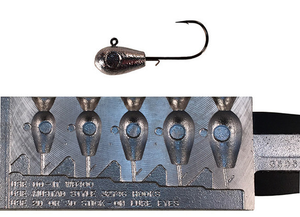 Do-It Molds Do-It Teardrop Jig Mold with Wire Keeper Heavy Hook Do-It Molds Do-It Teardrop Jig Mold with Wire Keeper Heavy Hook