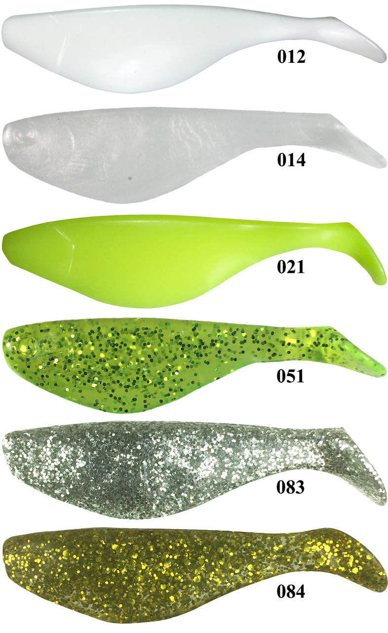 Barlows 4" Shad Body - Solid Colors