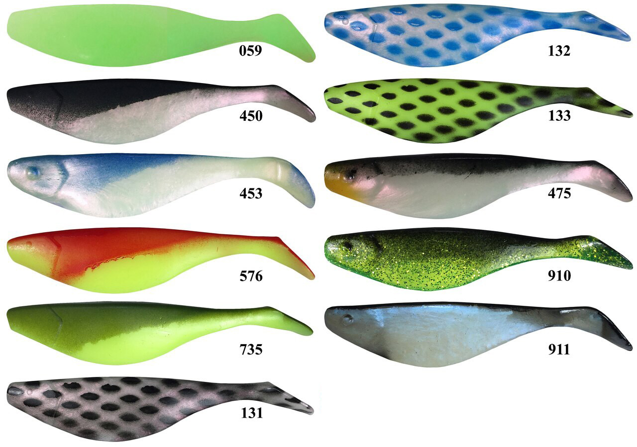 Barlows 4" Shad Body - Two Color