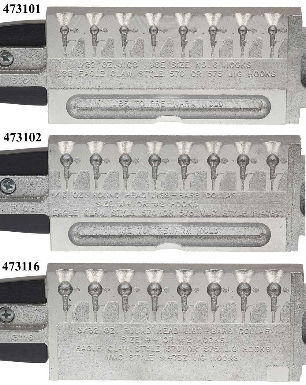 Do-It Molds Do-It Round Head Standard Jig Molds Barb Collar Do-It Molds Do-It Round Head Standard Jig Molds Barb Collar