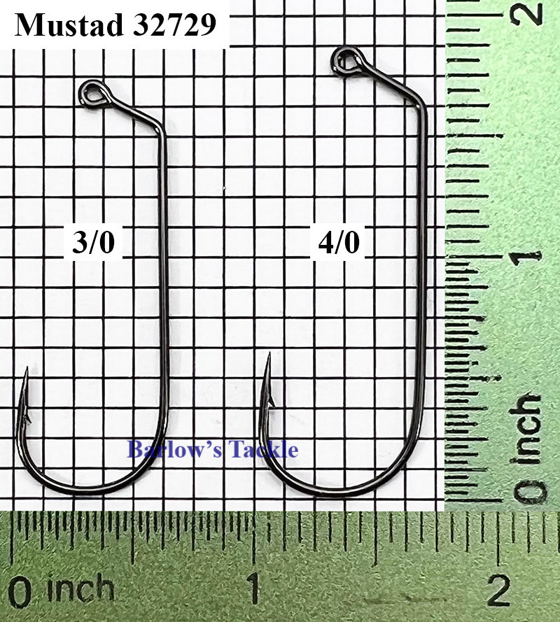  Mustad Jig Hook Style 32729NP-BN   Sizes 3/0 - 4/0