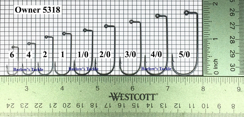  Owner 5318 Jig Hook  Sizes 6 - 5/0