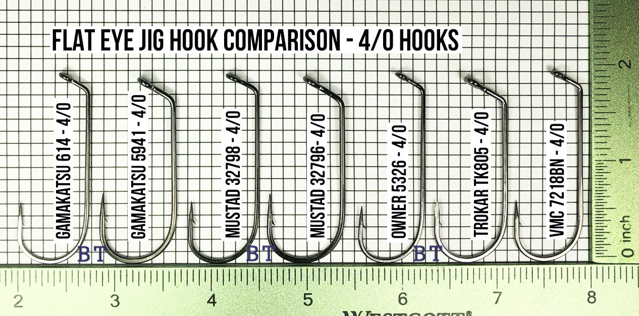  Mustad 32796NP-BN  Jig Hooks  Sizes 2/0-6/0