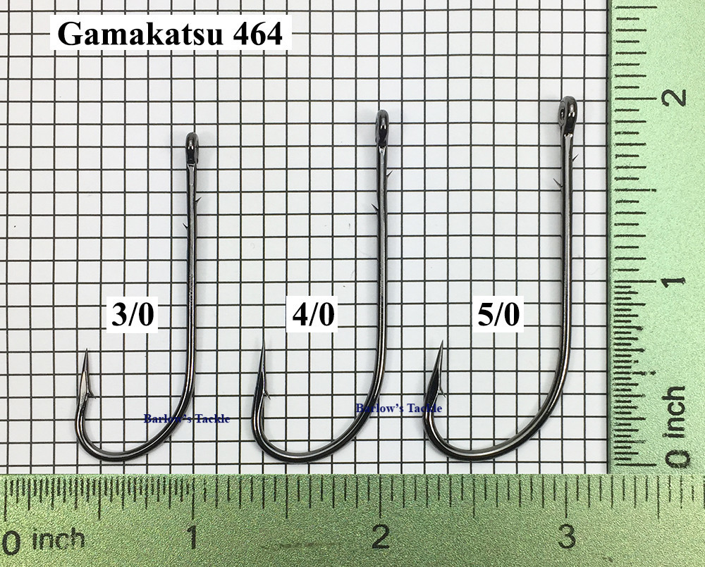  Gamakatsu 464 Worm Hook  Sizes 3/0 - 5/0