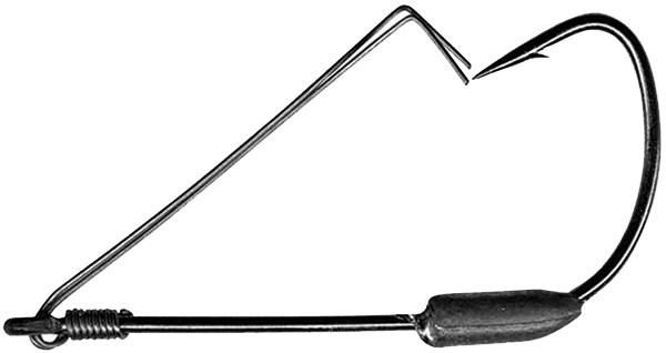  Mustad 37172NP-BN Weedless Worm Hook Sizes 2 - 4/0