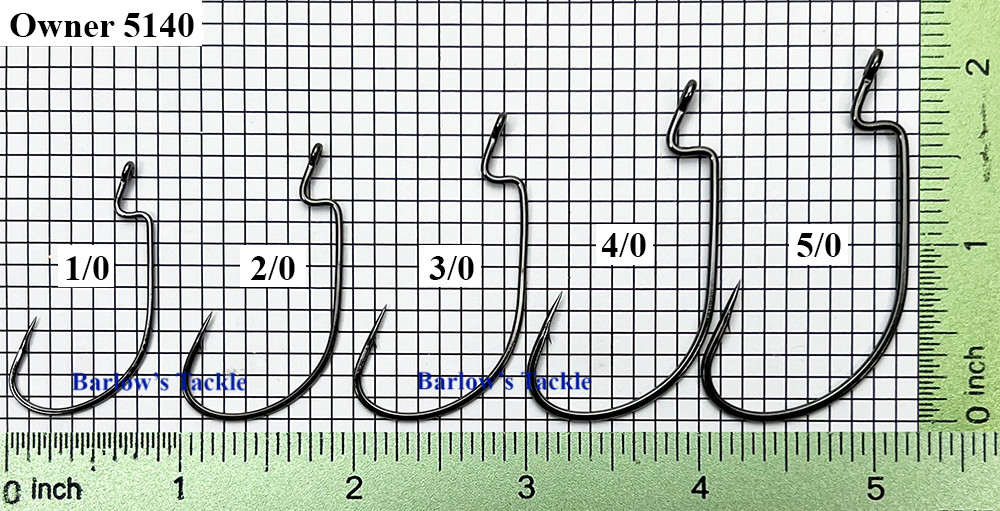  Owner Fish Hooks 5140 Worm Hook Sizes 1/0 - 5/0