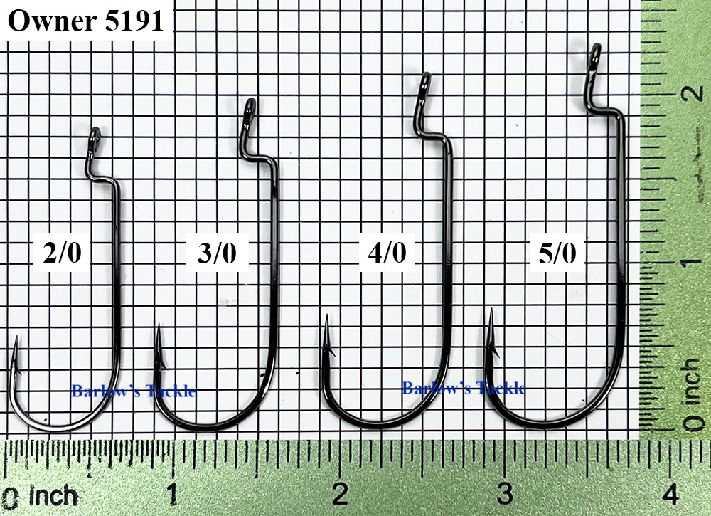 Owner Fish Hooks 5191 Worm Hook 2/0 - 5/0