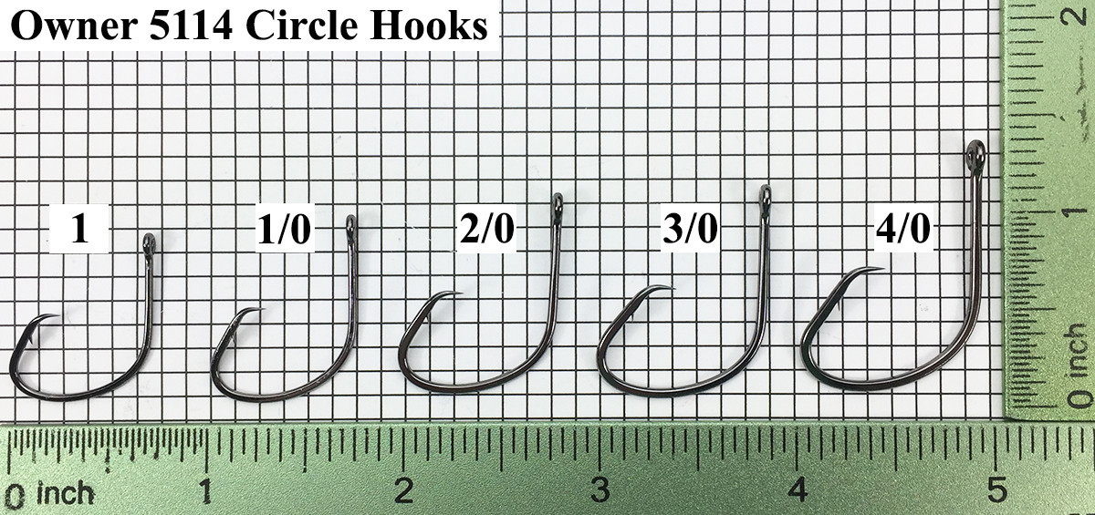 Owner Fish Hooks 5114 Circle Fishing Hooks Sizes 1 - 4/0  Owner Fish Hooks 5114 Circle Fishing Hooks Sizes 1 - 4/0