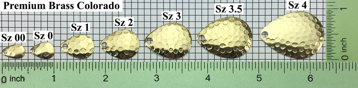  Premium Brass Colorado Blades Hammered Finish Sizes 00 - 4