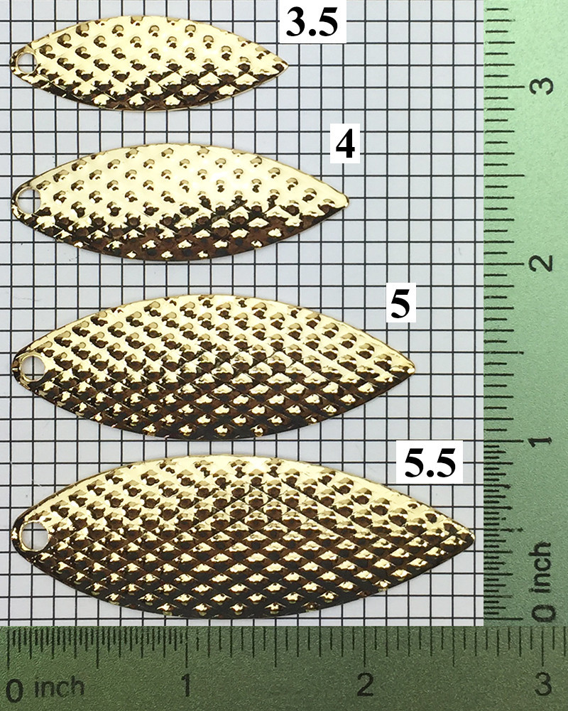  Premium Gold Willow Blades Diamond Finish Sizes 3.5 - 5.5