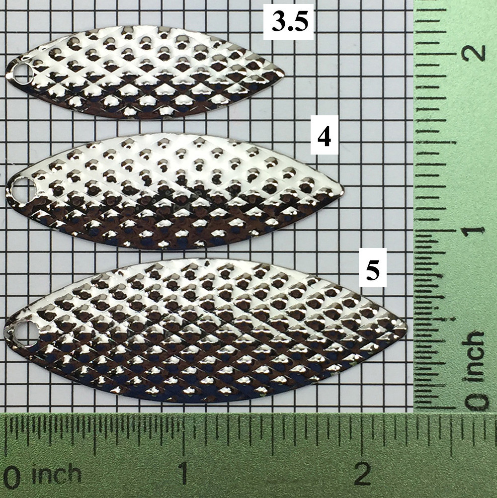 Premium Nickel Willow Blades Diamond Finish Sizes 3 .5 - 5