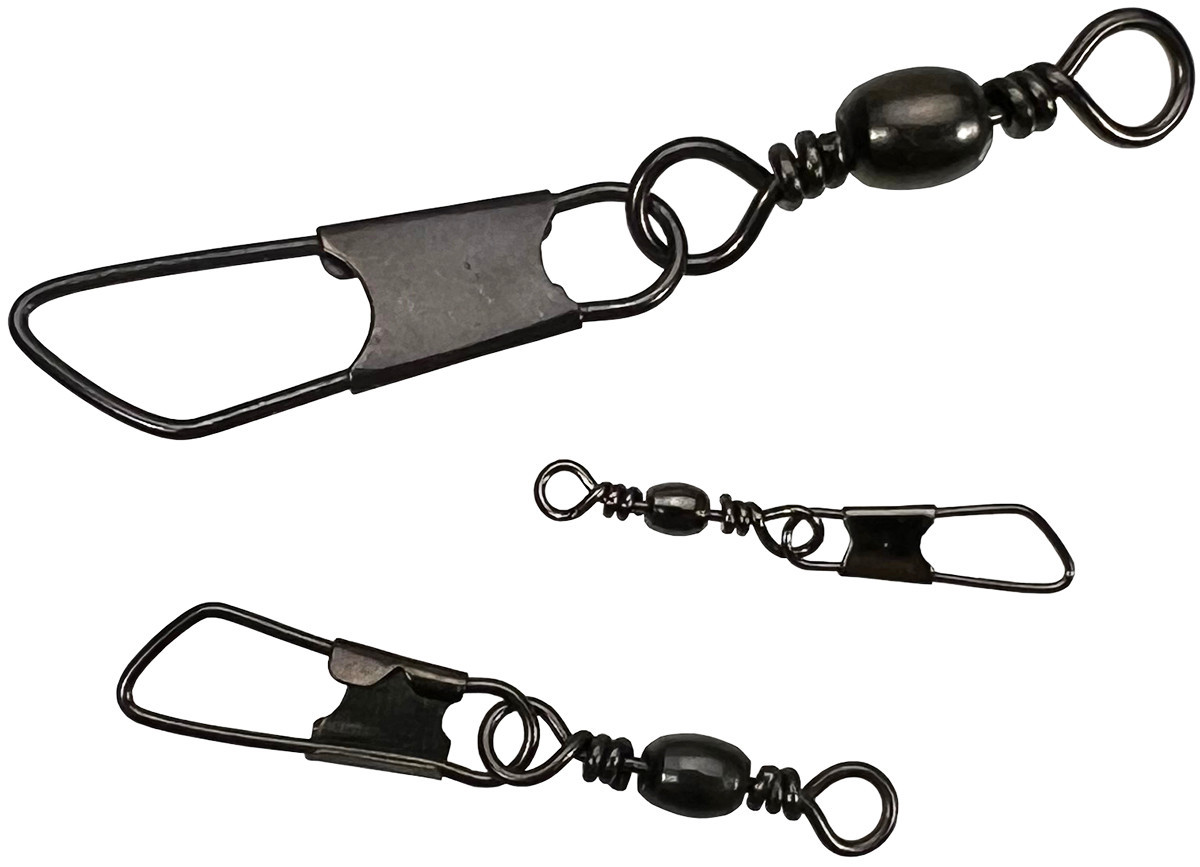 Mustad Premium Barrel Swivel with Safety Snap  Mustad Premium Barrel Swivel with Safety Snap