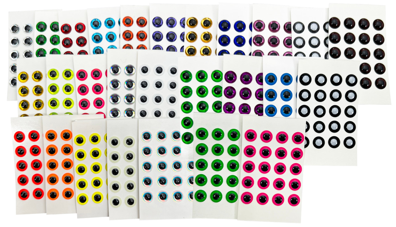 3-D Adhesive Lure Eyes - 1/4"