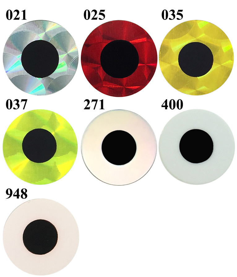  Flat Adhesive Lure Eyes - 3/8"
