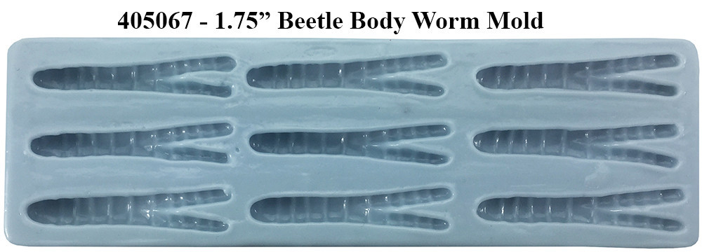 Barlows Beetle Body Worm Mold - 1", 1.75", &  3"