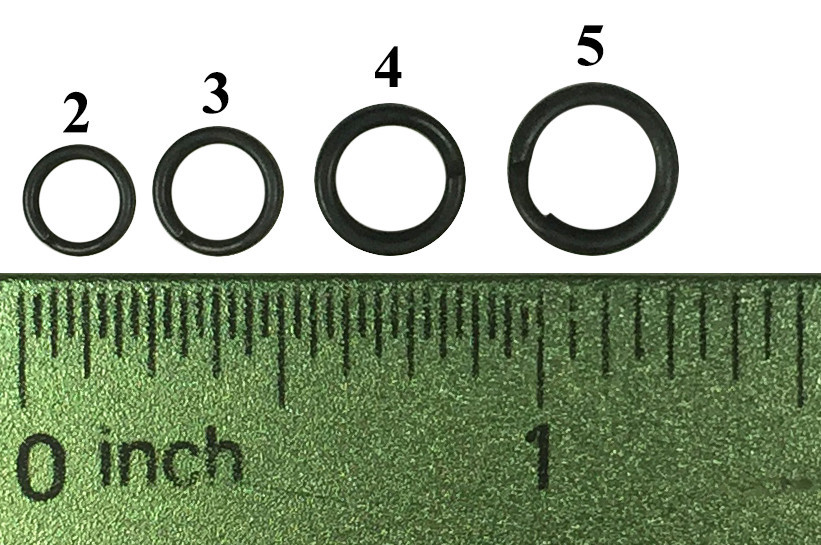  Split Rings - Black Stainless Steel