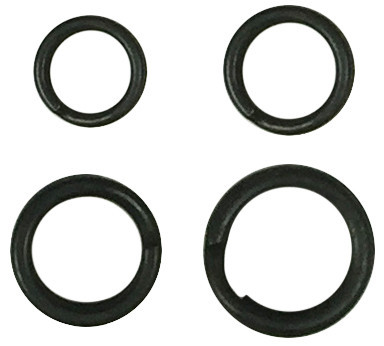  Split Rings - Black Stainless Steel