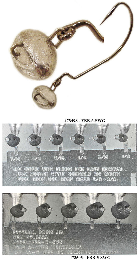 DoIt Football Swing Jig Mold Barlow's Tackle