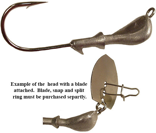 Barlows Unpainted Flat Eye Shakee Jig Heads - Closed Eye Barlows Unpainted Flat Eye Shakee Jig Heads - Closed Eye