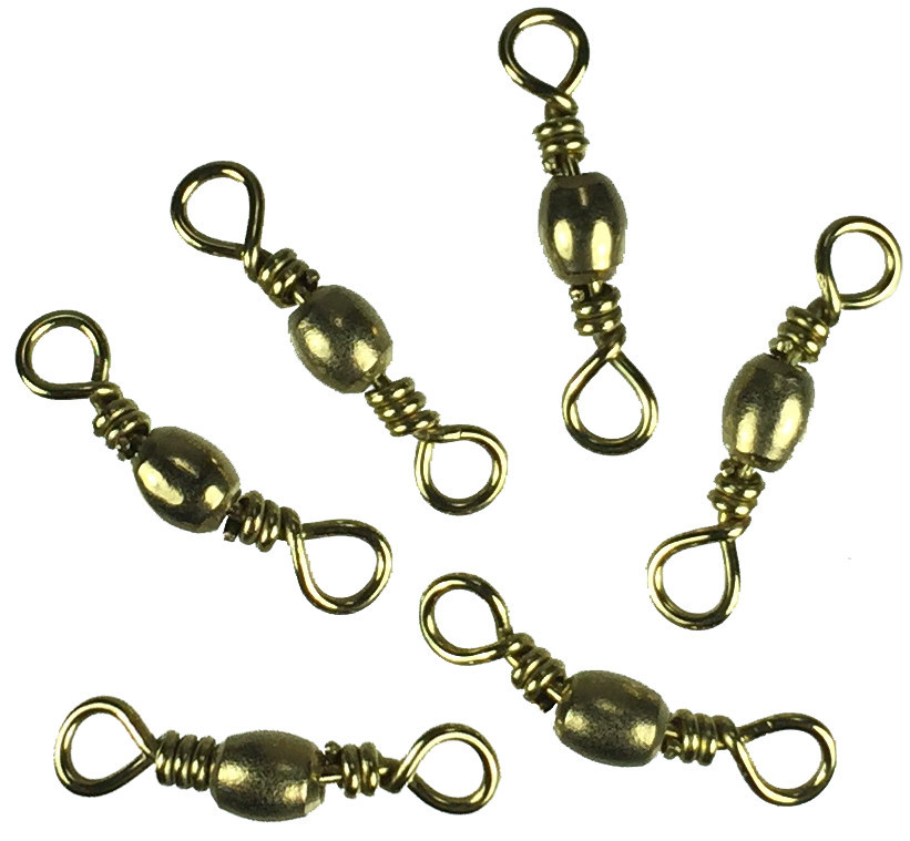  Bulk Barrel Swivels - Brass Sizes 12, 10, 7