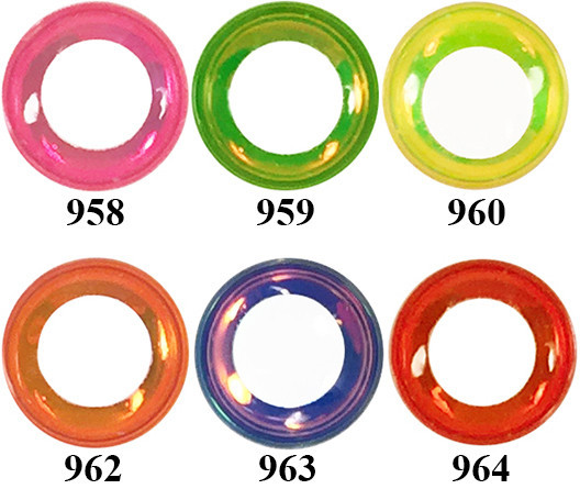  Neon 3-D Adhesive Lure Eyes - 3/16"