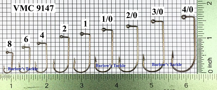 VMC Hooks VMC 9147 BZ Jig Hooks Sizes 8 - 4/0