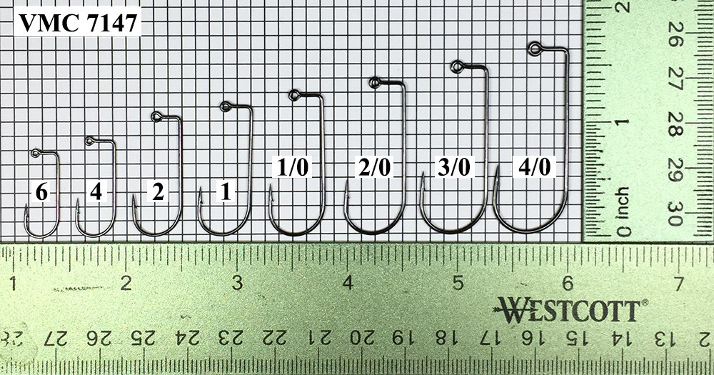 VMC Hooks VMC Jig Hooks Style 7147BN Sizes 6 - 5/0
