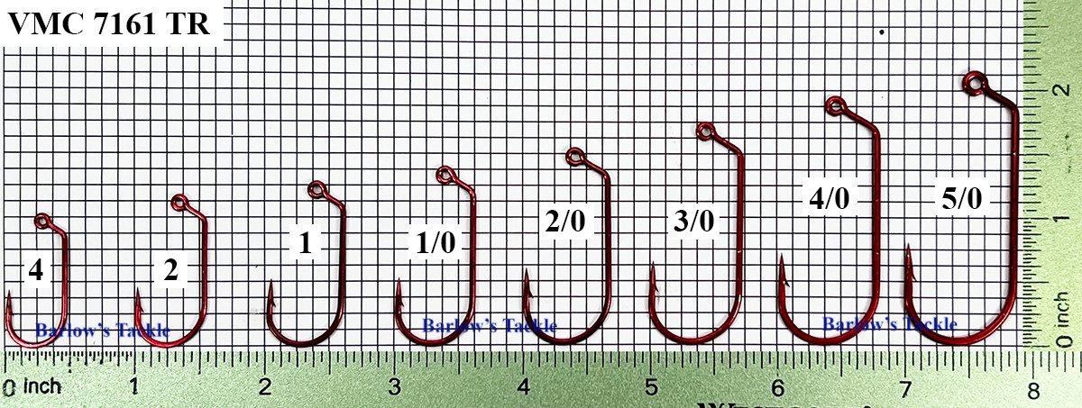 VMC Hooks  VMC 7161TR Jig Hooks Sizes 4 - 5/0