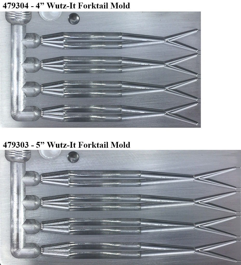 Do-It Molds Do-It CNC Wutz-It Forktail Jerk Bait Mold Do-It Molds Do-It CNC Wutz-It Forktail Jerk Bait Mold