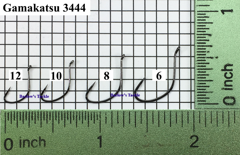  Gamakatsu 3444 Micro Perfect Gap Circle/Drop Shot Hooks Sizes 12 - 6