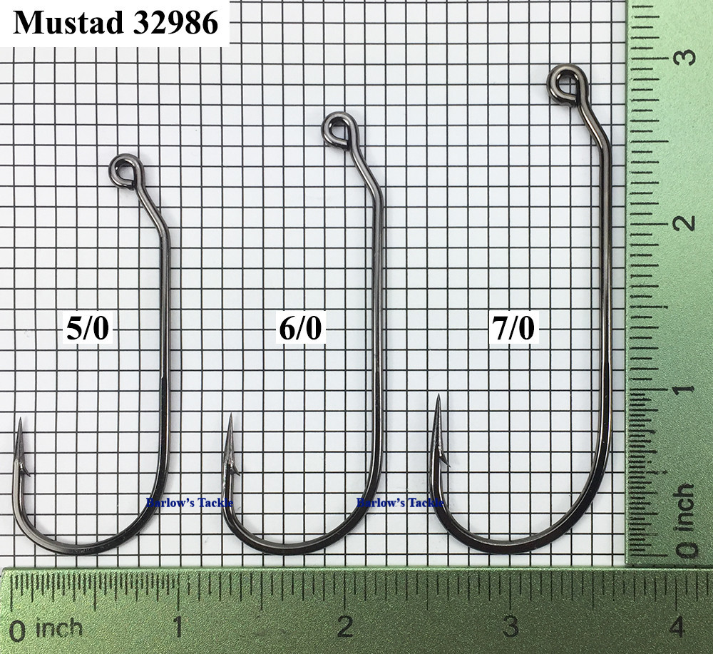  Mustad 32986NP-BN Jig Hook Sizes 5/0 - 7/0
