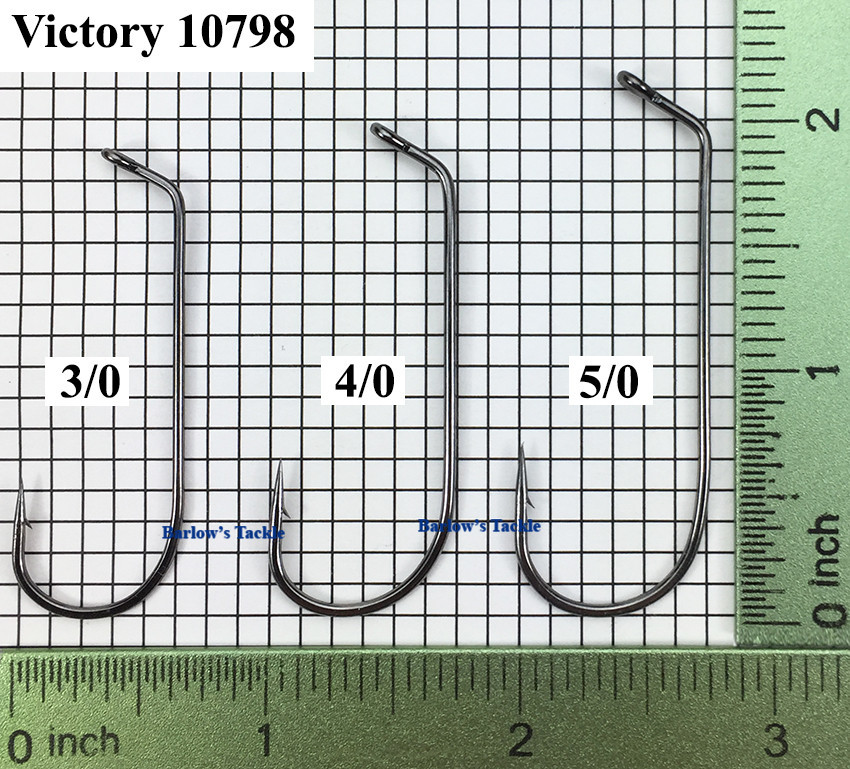 Victory Hooks Victory 10798BN Jig Hook Sizes 3/0 - 5/0 Victory Hooks Victory 10798BN Jig Hook Sizes 3/0 - 5/0