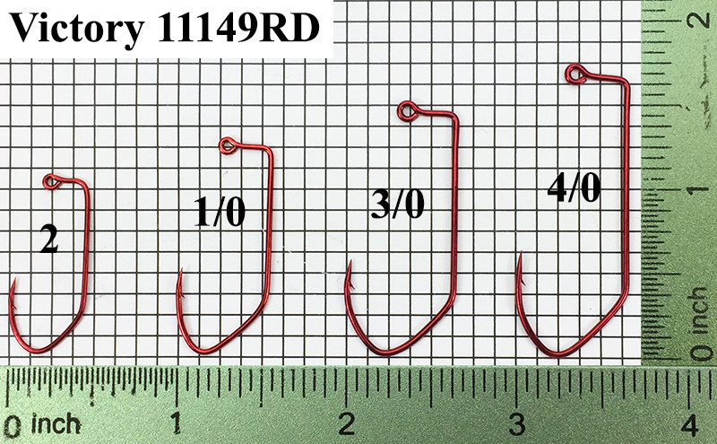 Victory Hooks Victory 11149RD Jig Hook Sizes 8 - 4/0 Victory Hooks Victory 11149RD Jig Hook Sizes 8 - 4/0