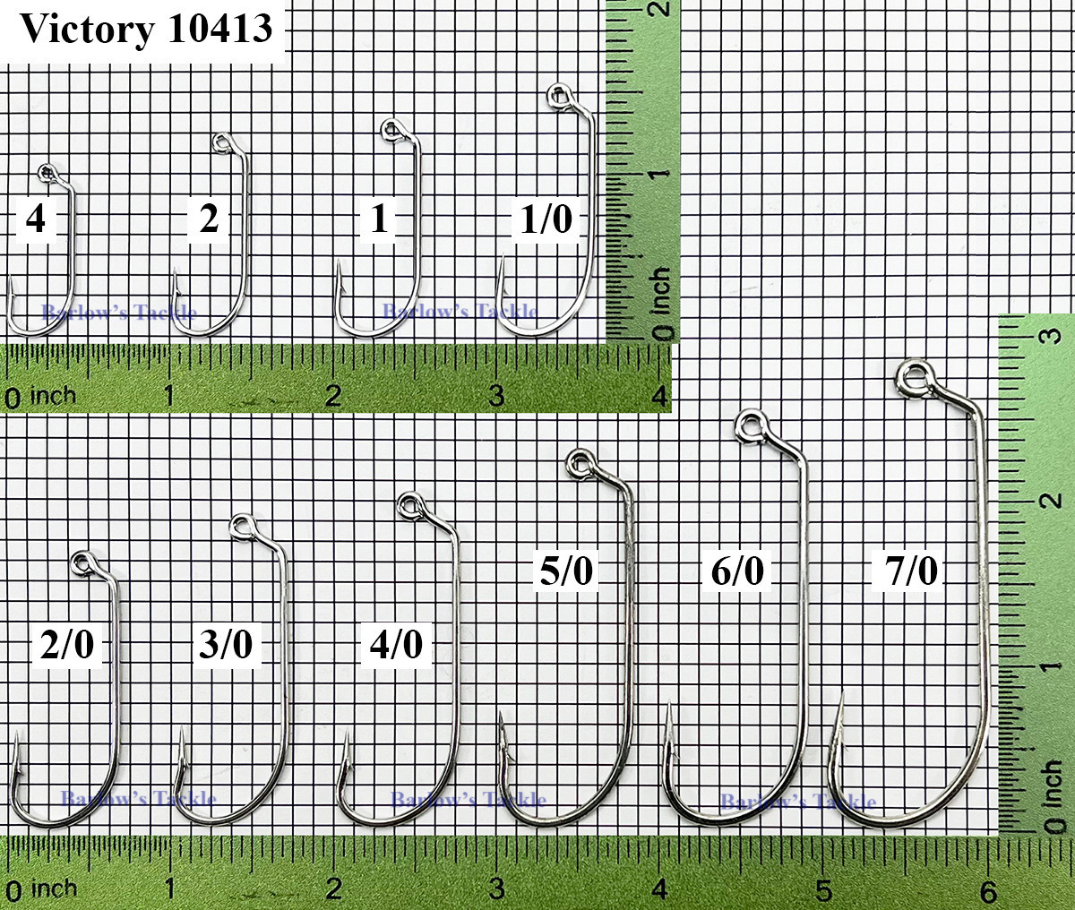 Victory Hooks Victory 10413TN Jig Hook Sizes 4 - 7/0 Victory Hooks Victory 10413TN Jig Hook Sizes 4 - 7/0