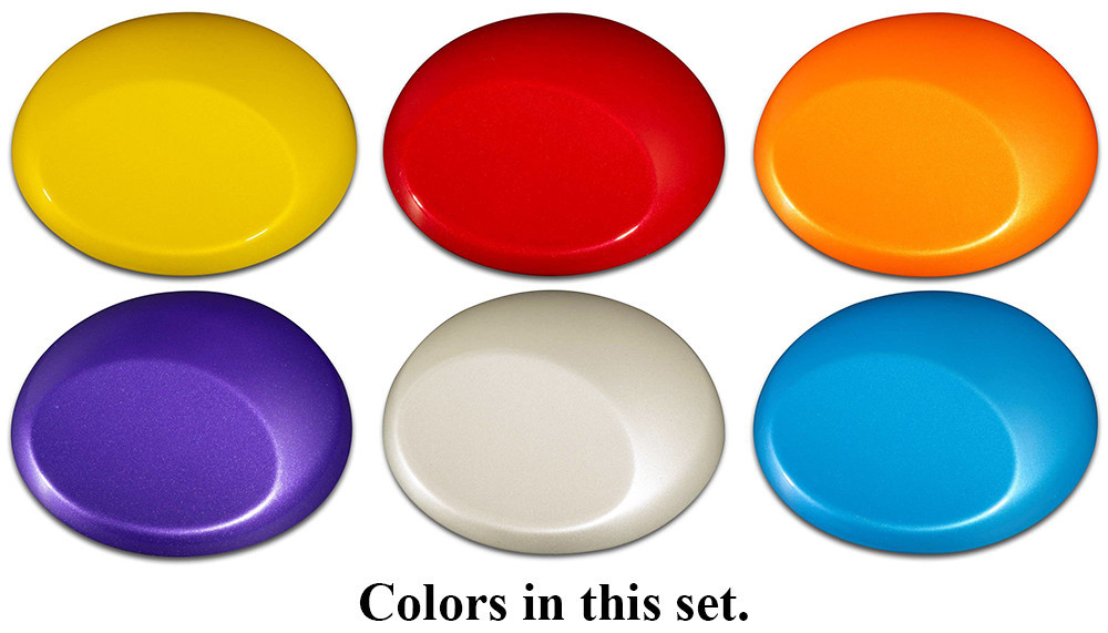  Createx Airbrush Wicked Essential Pearl 6 Paint Set