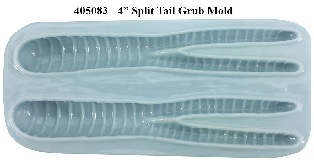 Barlows Split Tail Grub Worm Molds