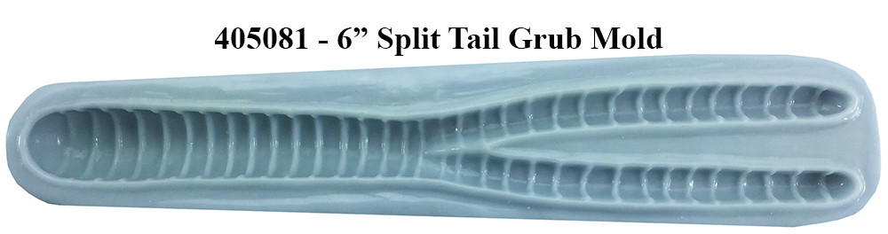 Barlows Split Tail Grub Worm Molds