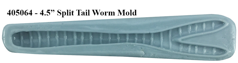 Barlows Split Tail Worm Mold - 4.5"