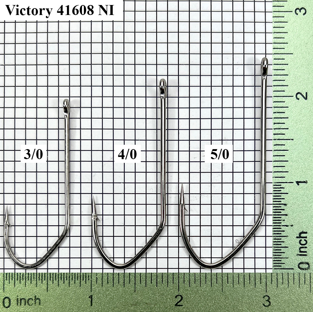 Victory Hooks Victory 41608 NI Spinner Bait Hooks Sizes 3/0 - 5/0